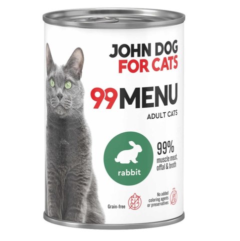 John Dog 99 menu dorosły królik karma mokra dla kota 400g
