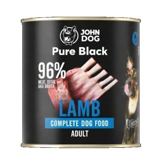 John Dog Pure Black dorosły jagnięcina karma mokra dla psa 800g