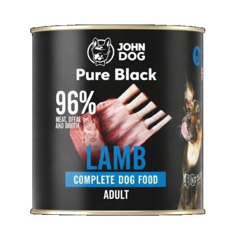 John Dog Pure Black dorosły jagnięcina karma mokra dla psa 800g
