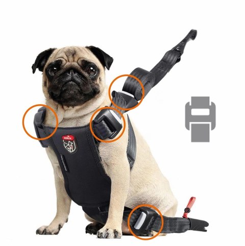 ZOLUX Szelki dla psa TRAVEL SAFE M czarne