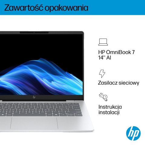 HP OmniBook 7 AI 14-fr0220nw Ultra 5 225U 14"2K OLED 300nits LBL 16GB LPDDR5-7467 SSD512 Intel Graphics Cam 5 Mpx IR 68Wh Win11 