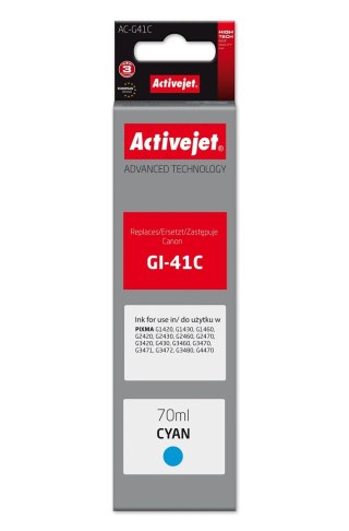 Activejet AC-G41C Tusz Buteleczka z atramentem (zamiennik Canon GI-41C 4543C001; Supreme; 70 ml; niebieski)