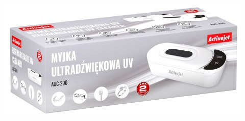 Activejet Myjka ultradźwiękowa UV AUC-200 biała