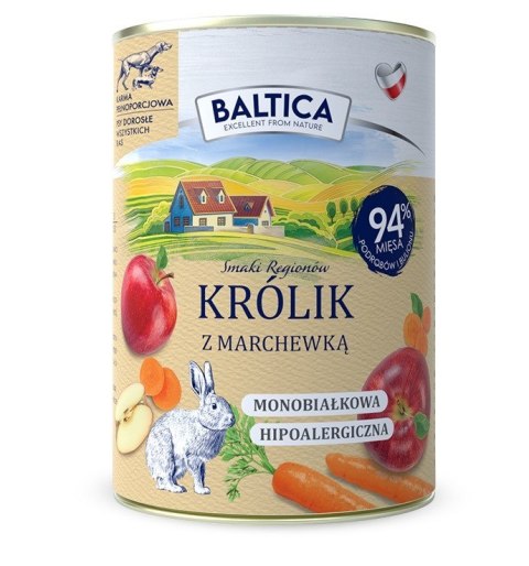 BALTICA SMAKI REGIONÓW Królik z marchewką 400g