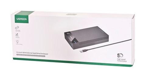 Ugreen Obudowa na dysk SATA 3,5'' HDD; USB 3.0 (czarny)