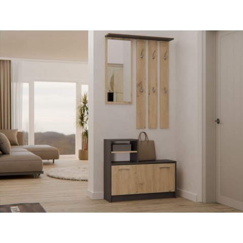 GARDEROBA SZAFKA NA OBUWIE ANTRACYT/ARTISAN