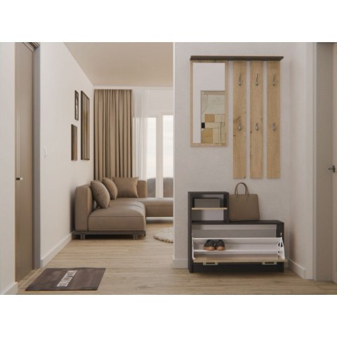 GARDEROBA SZAFKA NA OBUWIE ANTRACYT/ARTISAN