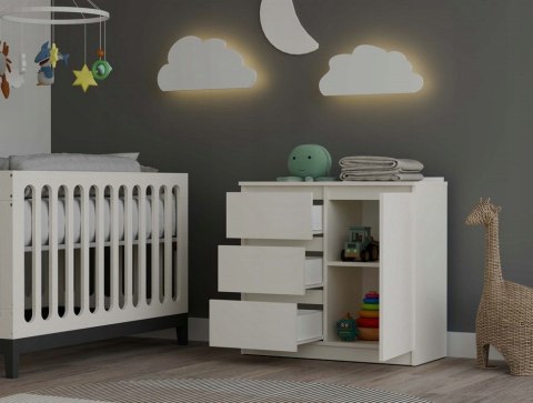 KOMODA 1 DRZWI 3 SZUFLADY KASZMIR KOMPLET