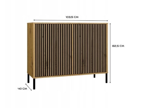 KOMODA KAMARO 2D SLIM ARTISAN/CZERŃ