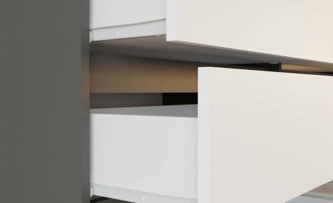 M6 MALWA KOMODA 120CM 6 SZUFLAD ANT/BIEL KOMPLET