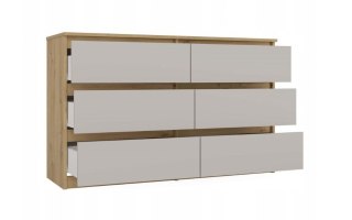 M6 MALWA KOMODA 120CM 6 SZUFLAD ART/KASZMIR KOMPLET