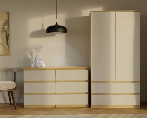 M6 MALWA KOMODA 120CM 6 SZUFLAD ART/KASZMIR KOMPLET