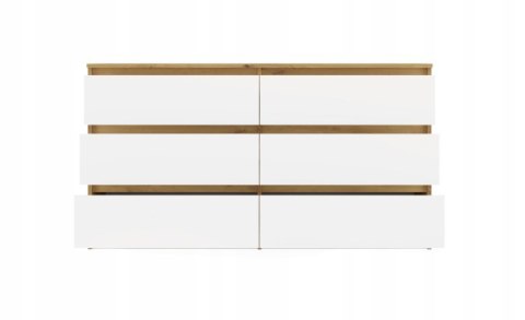 M6 MALWA KOMODA 140 CM 6 SZUFLAD ART/BIEL KOMPLET