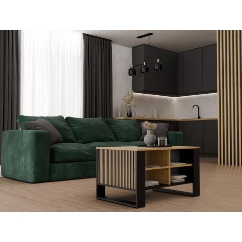 STOLIK KAWOWY MODERN 4P SLIM ARTISAN NOGA CZARNA