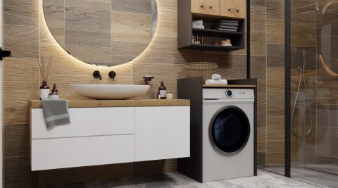 SZAFKA NA PRALKE POLA NP ANTRACYT/ARTISAN