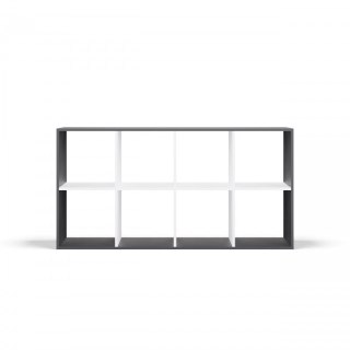 REGAŁ MALAX 2X4 ANTRACYT/BIEL