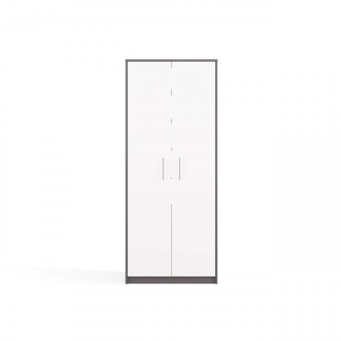 REGAŁ ZAMKNIETY OLIV 2D ANTRACYT/BIEL KOMPLET