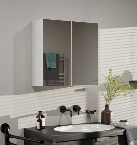 SZAFKA ŁAZIENKOWA POLA 2 DRZWI LUSTRO BIEL