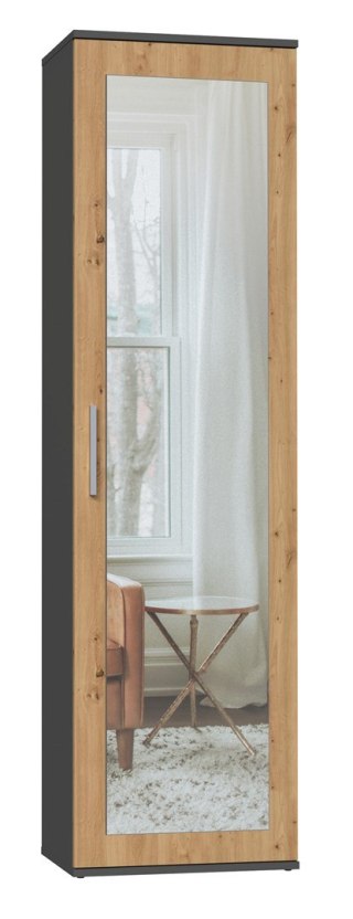 DUO SZAFA Z LUSTREM ANTRACYT/ARTISAN KOMPLET