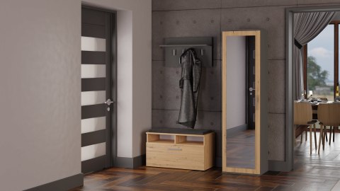 DUO SZAFA Z LUSTREM ANTRACYT/ARTISAN KOMPLET