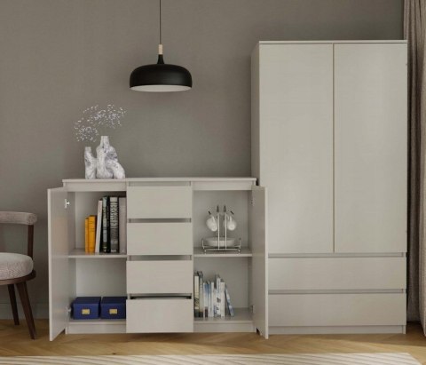 KOMODA 2 DRZWI 4 SZUFLADY KASZMIR KOMPLET
