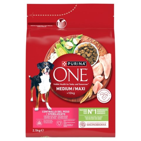 PURINA ONE MED/MAX Adult Turkey & Rice 2,5kg