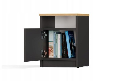 SZAFKA NOCNA GALAX 30/1D ANTRACYT/ARTISAN