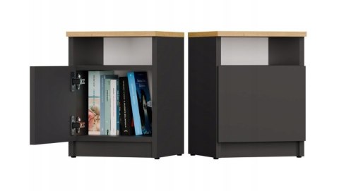 SZAFKA NOCNA GALAX 30/1D ANTRACYT/ARTISAN