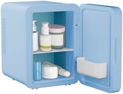 Mini lodówka z lusterkiem do makijażu LED ELLE 4L niebieska