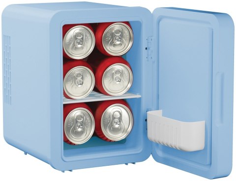 Mini lodówka z lusterkiem do makijażu LED ELLE 4L niebieska