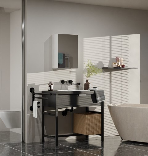 SZAFKA ŁAZIENKOWA POLA 1 DRZWI LUSTRO BIEL