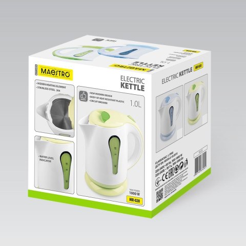 Czajnik elektryczny 1L 1000W MR-028-GREEN MAESTRO