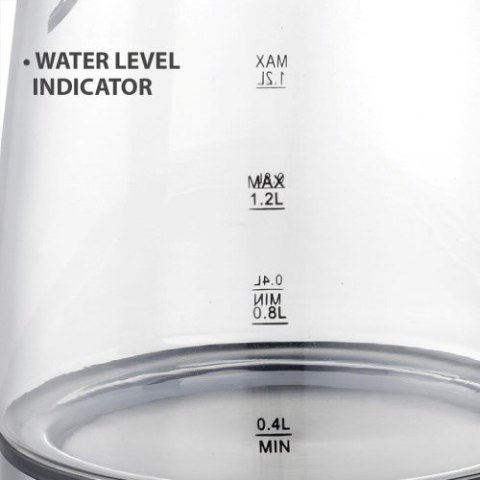 Czajnik elektryczny szklany 1630W MR-062-BLACK MAESTRO