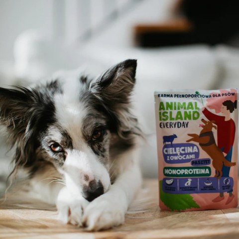 ANIMAL ISLAND Monoproteinowa cielęcina karma dla psa 9x300g