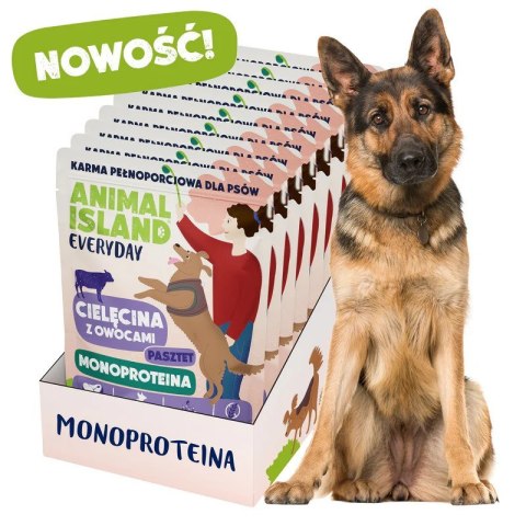 ANIMAL ISLAND Monoproteinowa cielęcina karma dla psa 9x300g