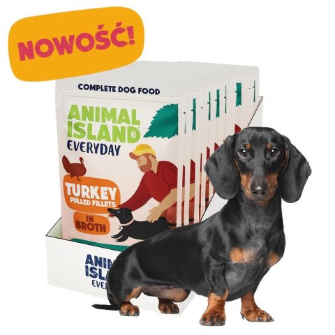 ANIMAL ISLAND indyk fileciki w rosole dla psa 10x150g