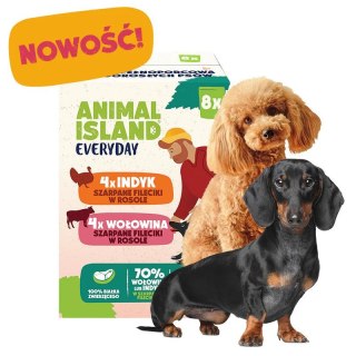 ANIMAL ISLAND indyk/wołowina saszetki dla psa 8x150g