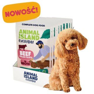 ANIMAL ISLAND wołowina fileciki w rosole dla psa 10x150g