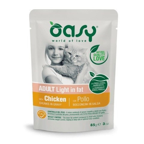 Oasy Chunks in gravy Adult Light in Fat 85gr