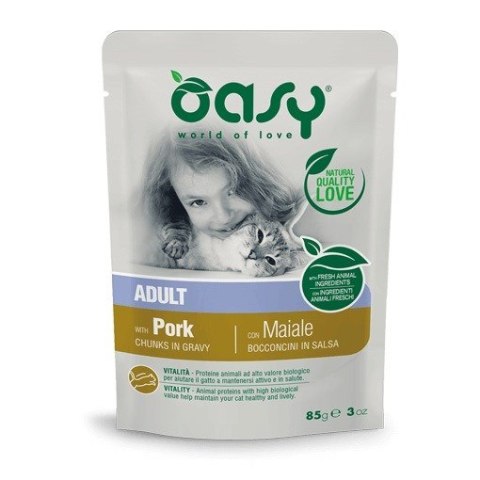 Oasy Chunks in gravy Adult PORK 85gr