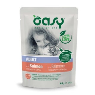 Oasy Chunks in gravy Adult Salmon 85gr