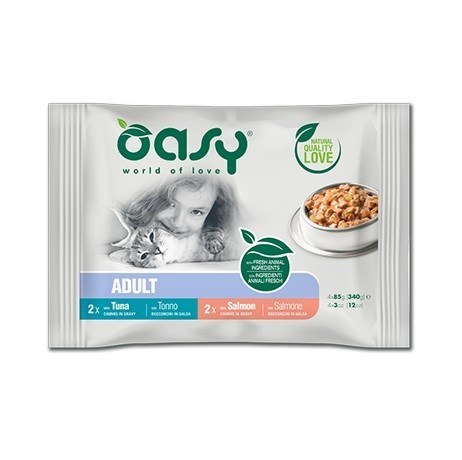 Oasy Chunks in gravy Multipack Adult Fish 4x85gr