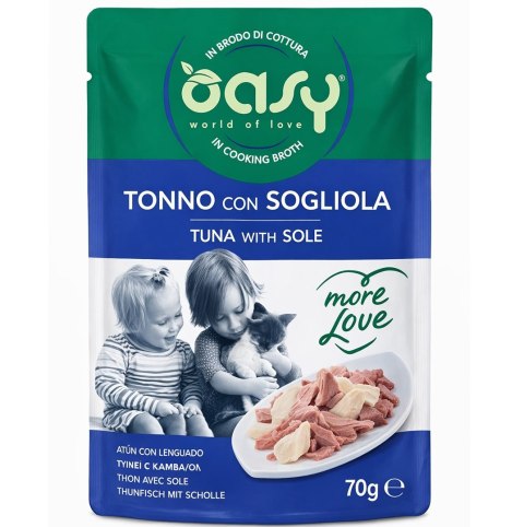 Oasy More Love Tuna with Sole pouch 70gr