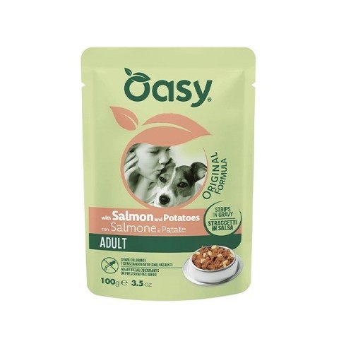 Oasy Strips in Gravy Adult Salmon/Potatoes 100gr
