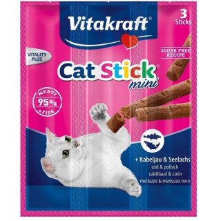 VITAKRAFT Cat Stick Mini dorsz przysmak kot 3szt