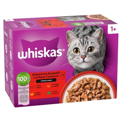 WHISKAS Saszetka sos Drób/Jag/Woł/Kur 80x85g