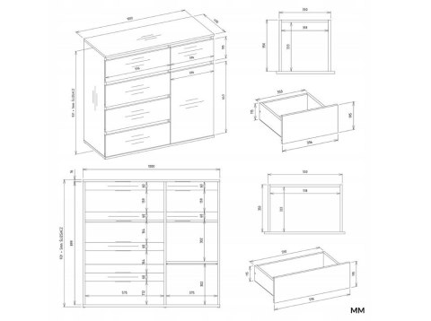 KOMODA MALWA 1D5S BIAŁY