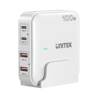 UNITEK ŁADOWARKA BIURKOWA GAN 100W 2XUSB-A 2XUSB-C BIAŁA