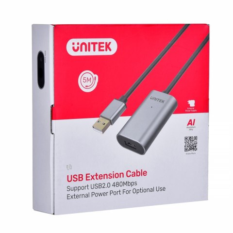 UNITEK WZMACNIACZ SYGNAŁU USB 2.0, 5M, PREMIUM