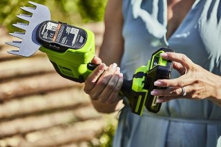 24V Nożyce do przycinania trawy i żywopłotów GREENWORKS G24SHTK2 - Zestaw ładowarka + akumulator 2Ah - 1600607VA